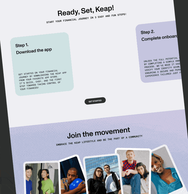 Keap – Promo website for budgeting mobile app - Website Development - Photo 4