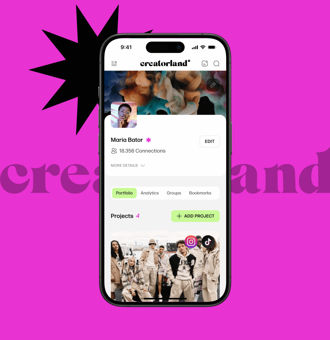 Creatorland – revolutionizing networking for Gen Z creators - Website Development - Photo 3