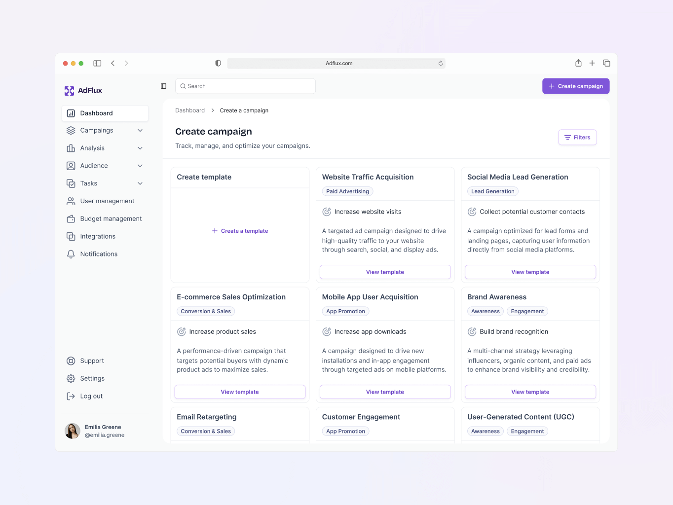 AdFlux – Redesigned Marketing Platform - Website Development - Photo 4