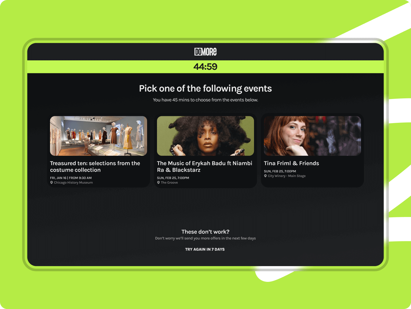 DoMore — mobile redesign for a ticket subscription platform - Website Development - Photo 3