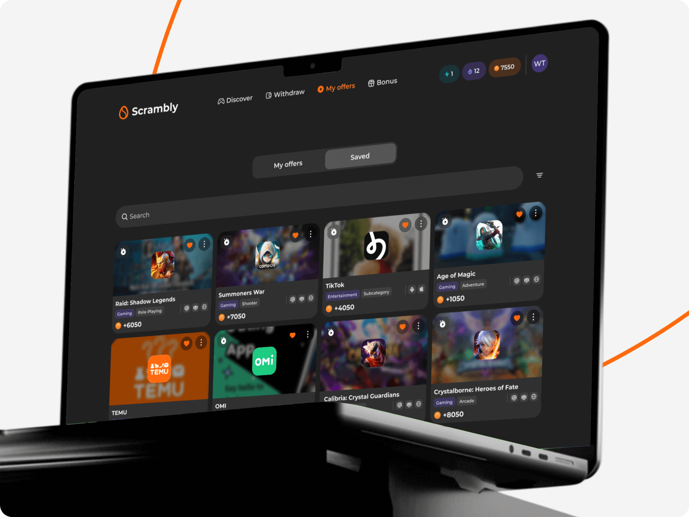 Scrambly – rewarded discovery platform for games and apps - Website Development - Photo 16