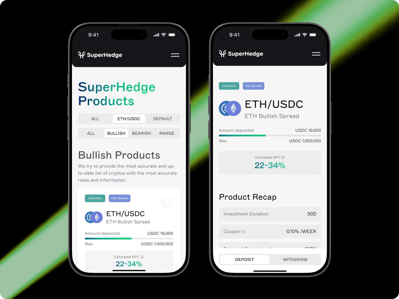 SuperHedge – principal-protected DeFi structured vaults - Website Development - Photo 3