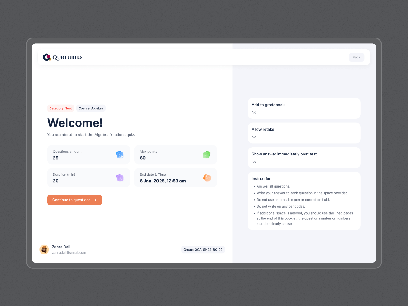 Qurtuba – online school platform - Website Development - Photo 3