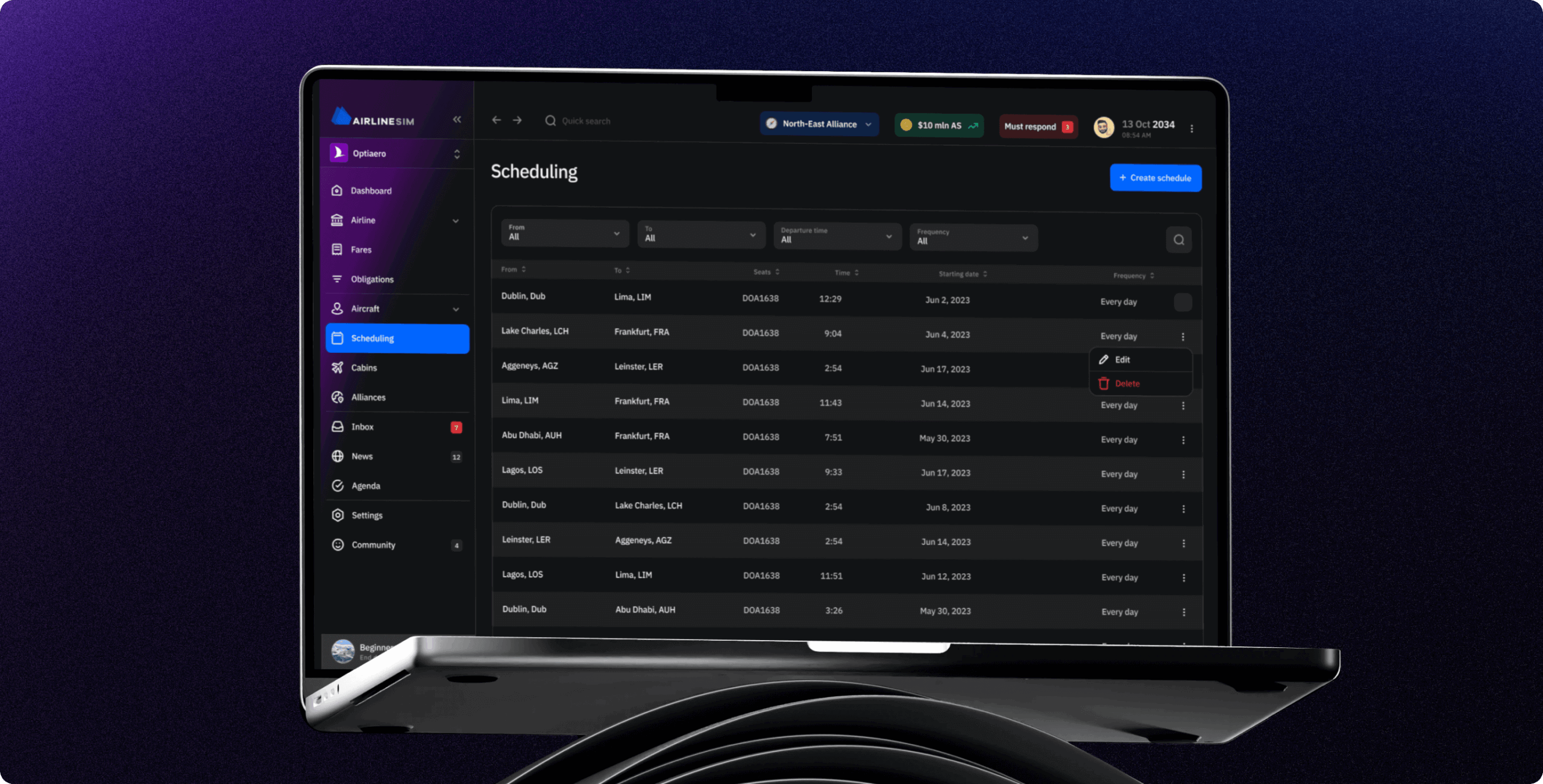 AirlineSim — realistic online airline management simulation - Website Development - Photo 7