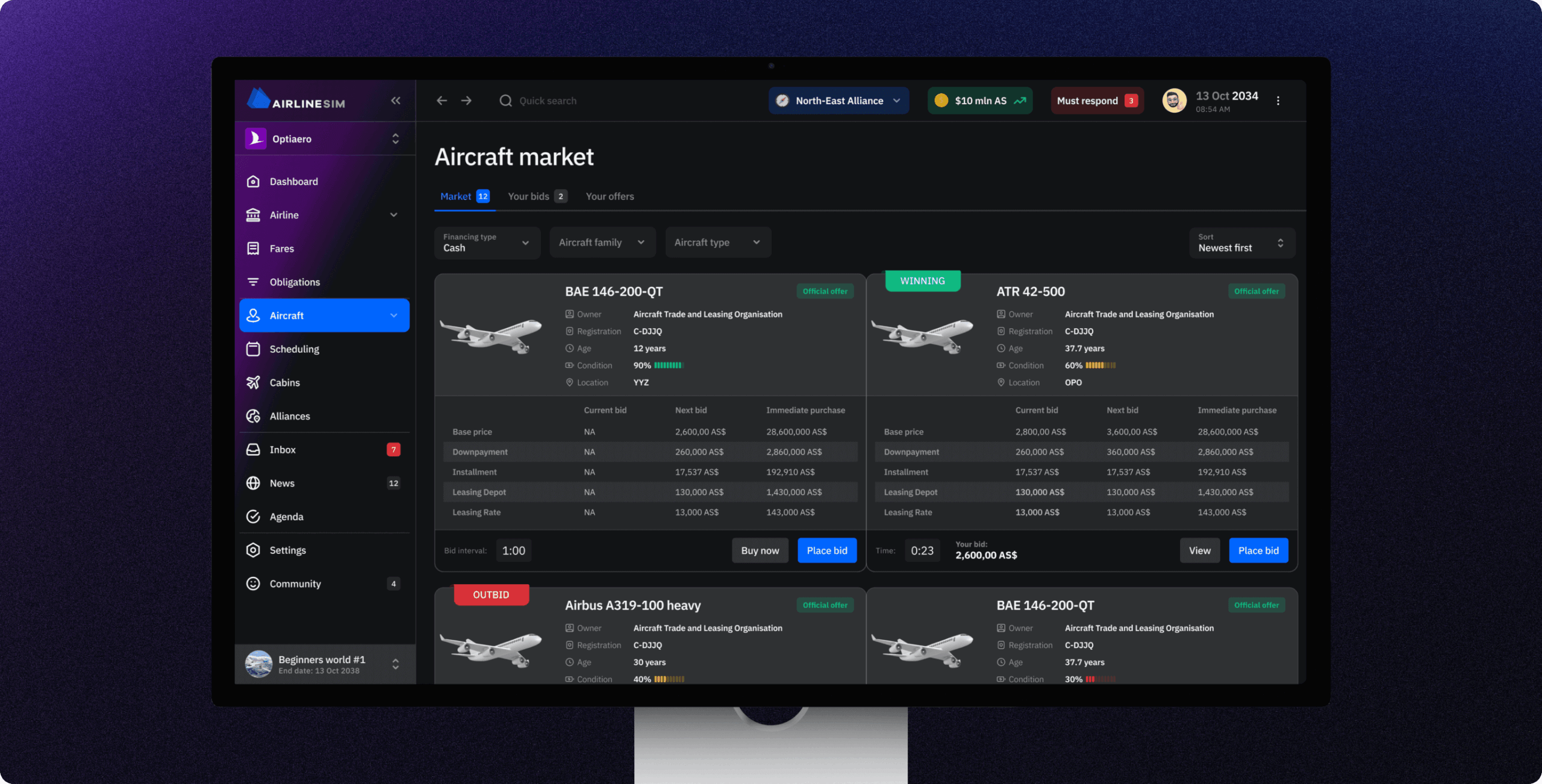 AirlineSim — realistic online airline management simulation - Website Development - Photo 9