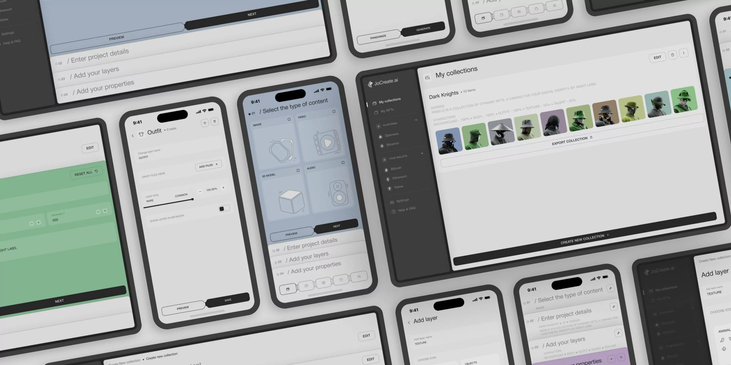 JoCreate – Application for creating NFT collections - Website Development - Photo 6