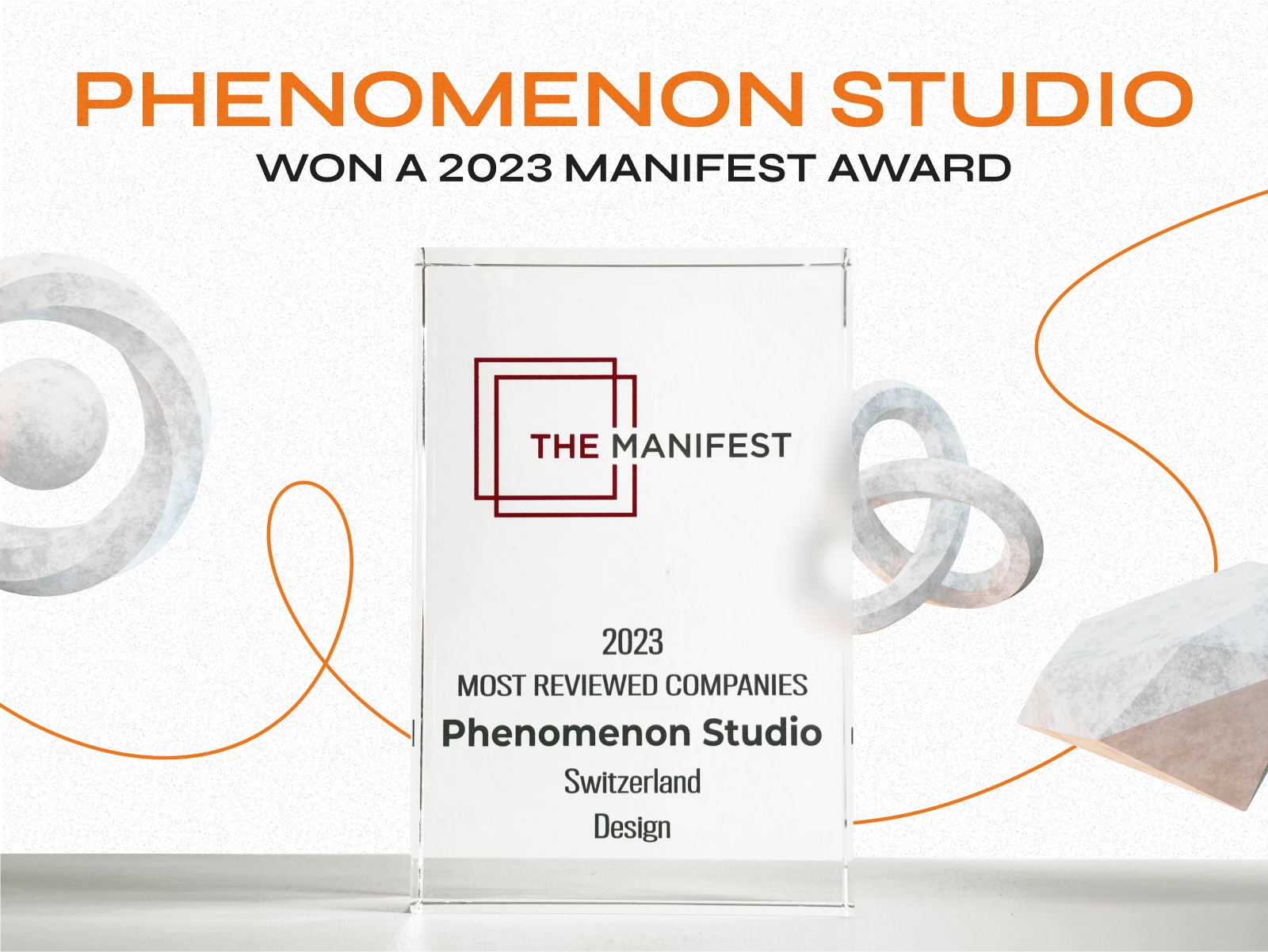 Phenomenon Studio won a 2023 Manifest Award - image cover