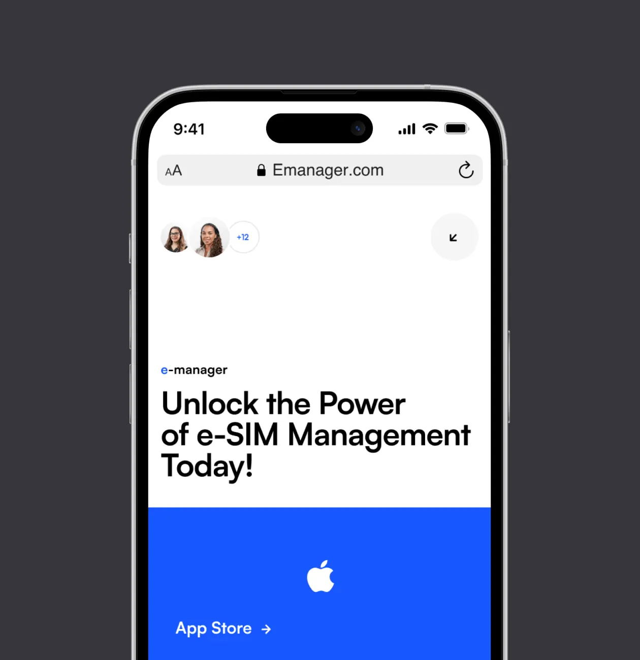 E-manager – mobile app for e-sim management - Website Development - Photo 3