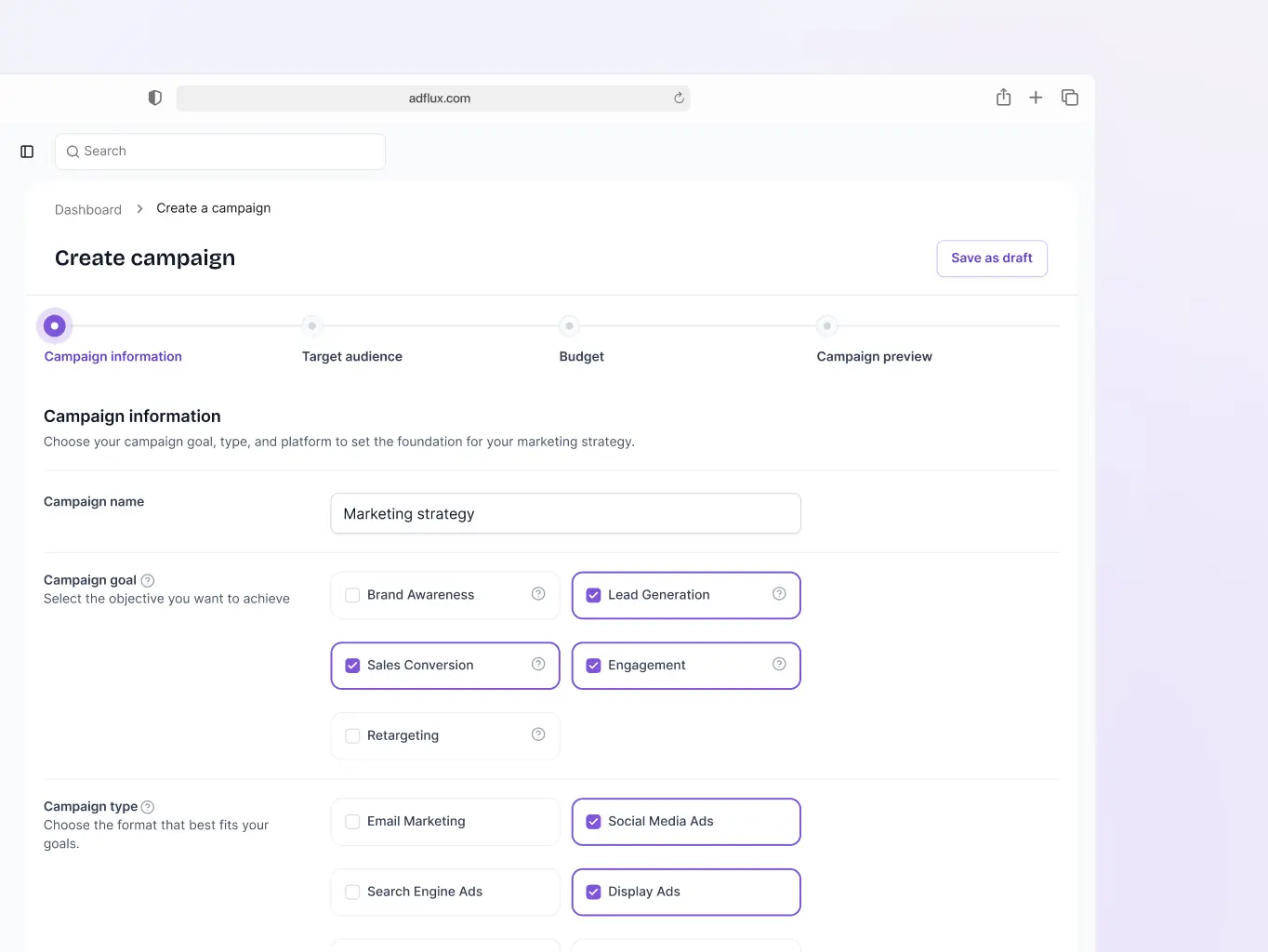 AdFlux – Redesigned Marketing Platform - Website Development - Photo 18