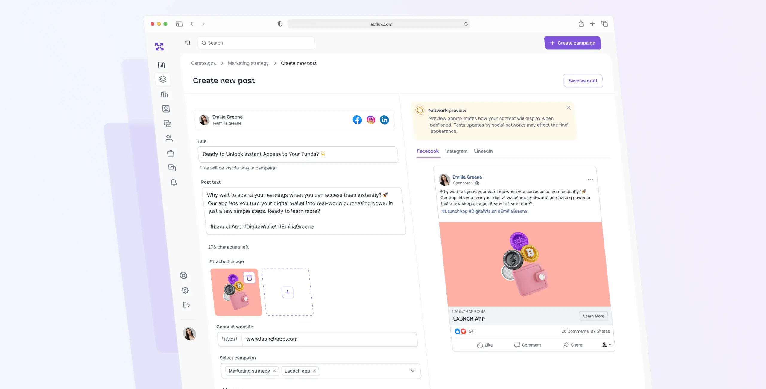 AdFlux – Redesigned Marketing Platform - Website Development - Photo 6