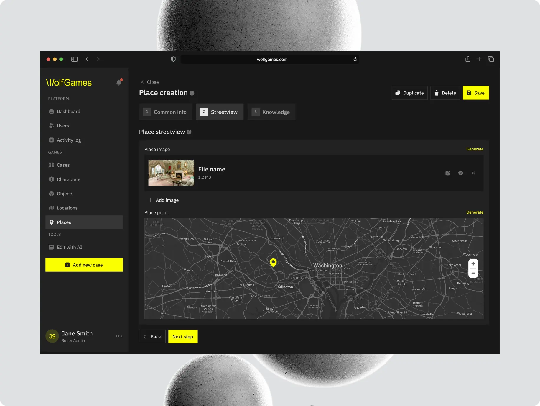 Wolf Games case maker studio – AI-<wbr>driven crime story creation - Website Development - Photo 23