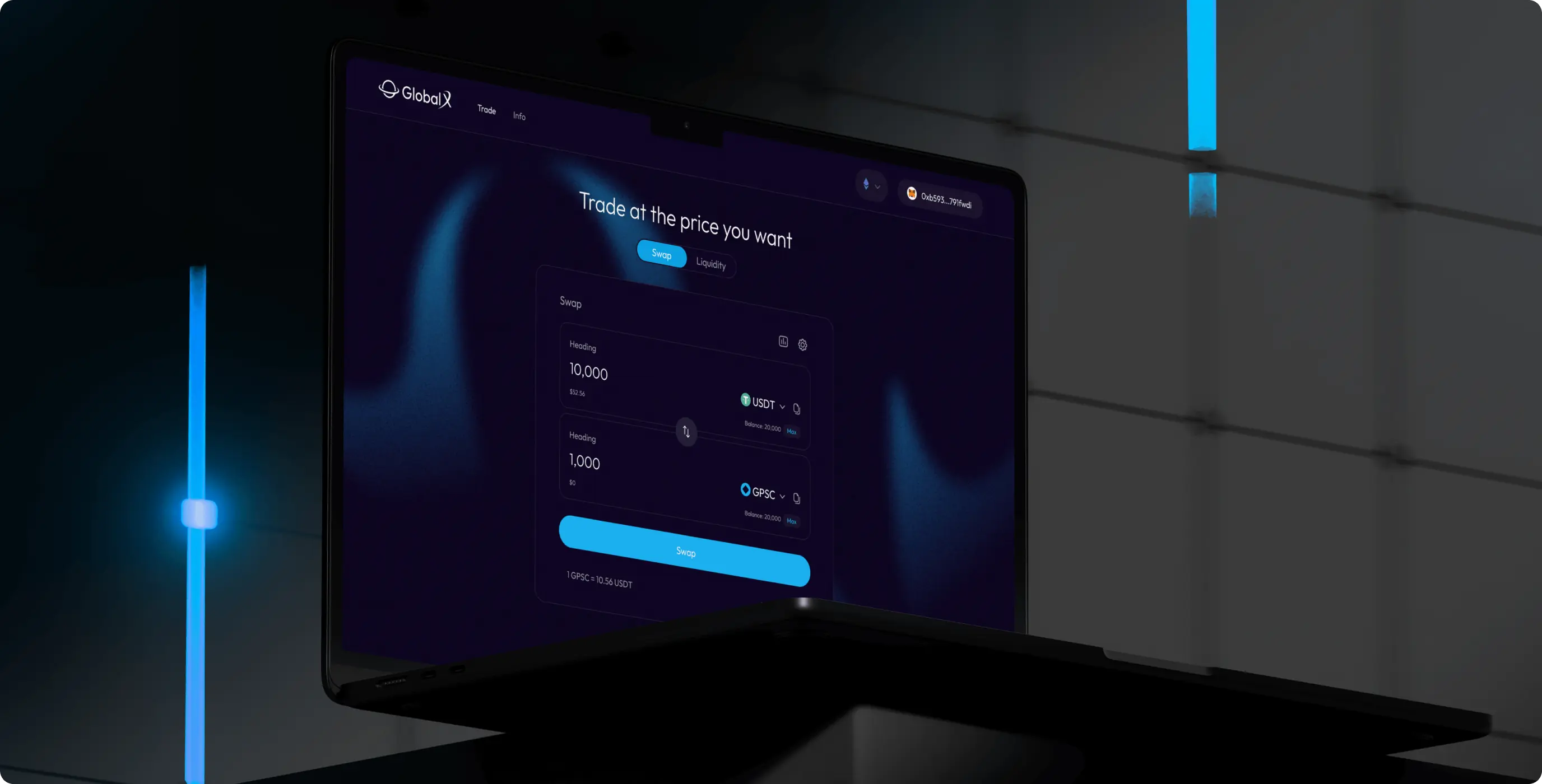 GlobalX – DEX - Website Development - Photo 1