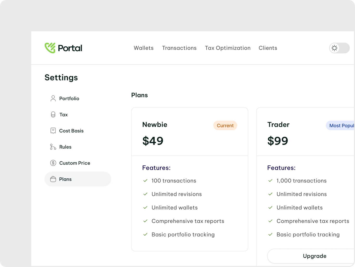 Portal – simplifying tax tracking for digital assets - Website Development - Photo 13