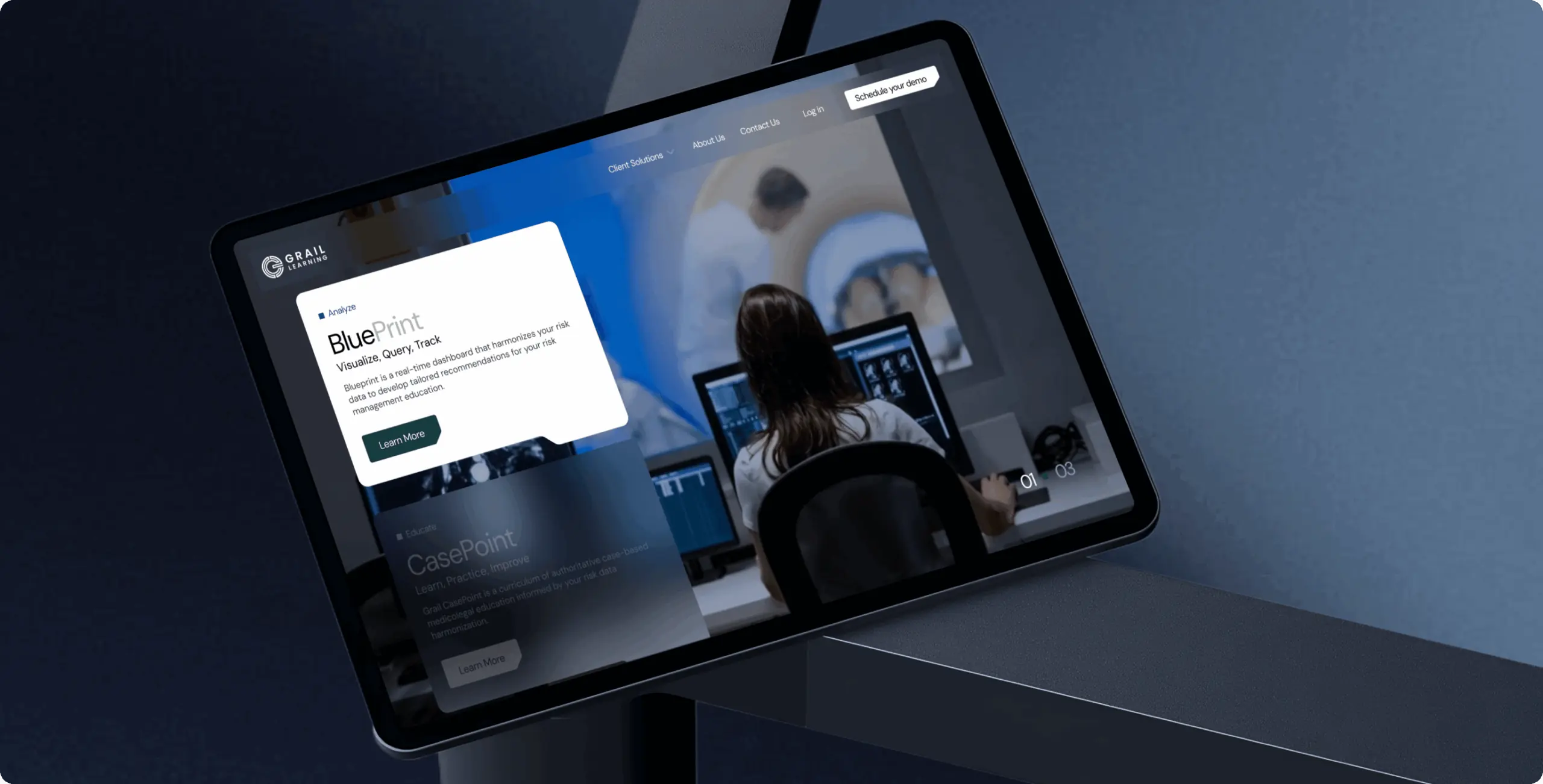 Grail Learning – risk management platform for modern healthcare teams - Website Development - Photo 2