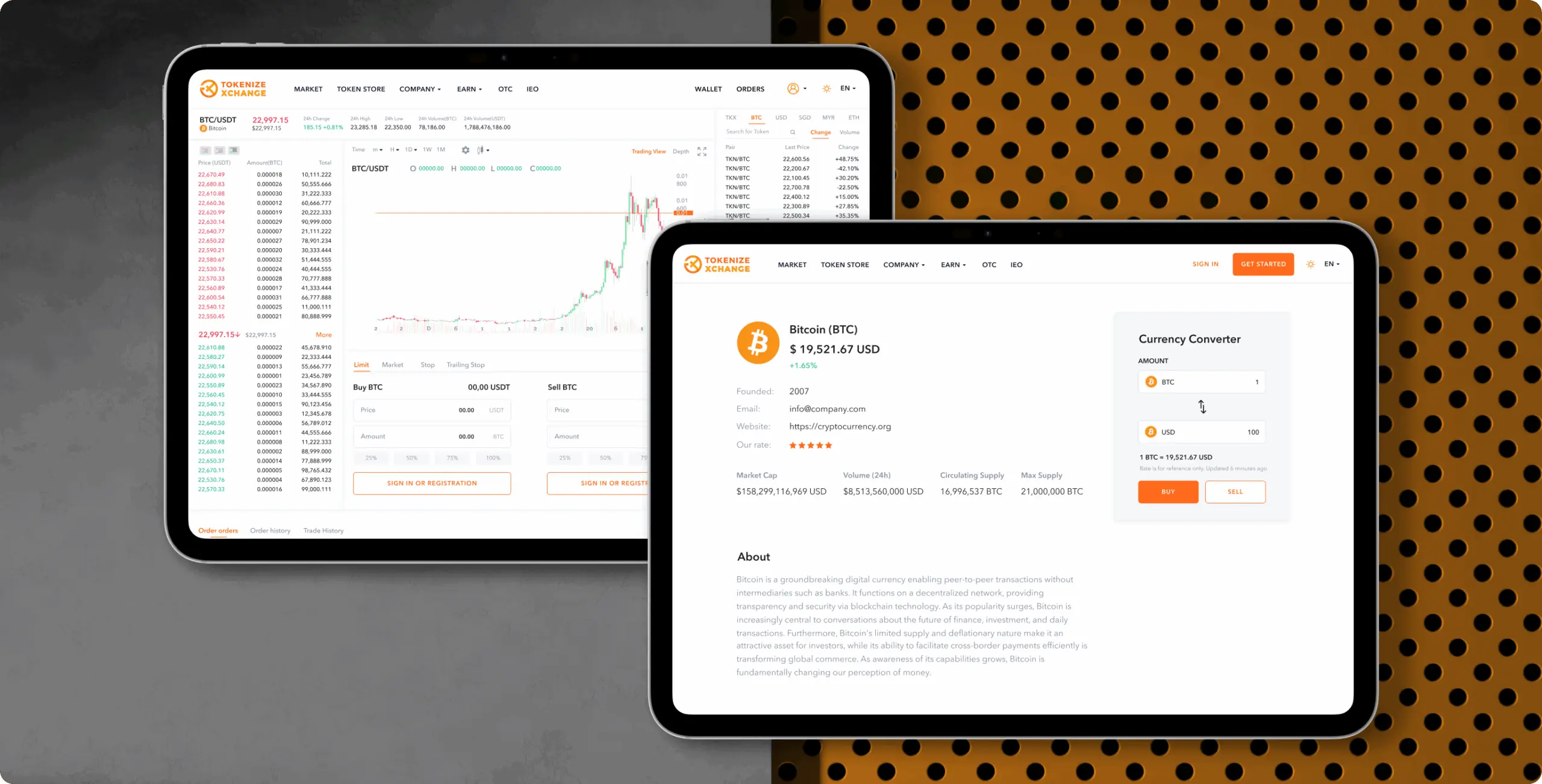 Tokenize Xchange – the easiest way to buy and sell cryptocurrency - Website Development - Photo 6