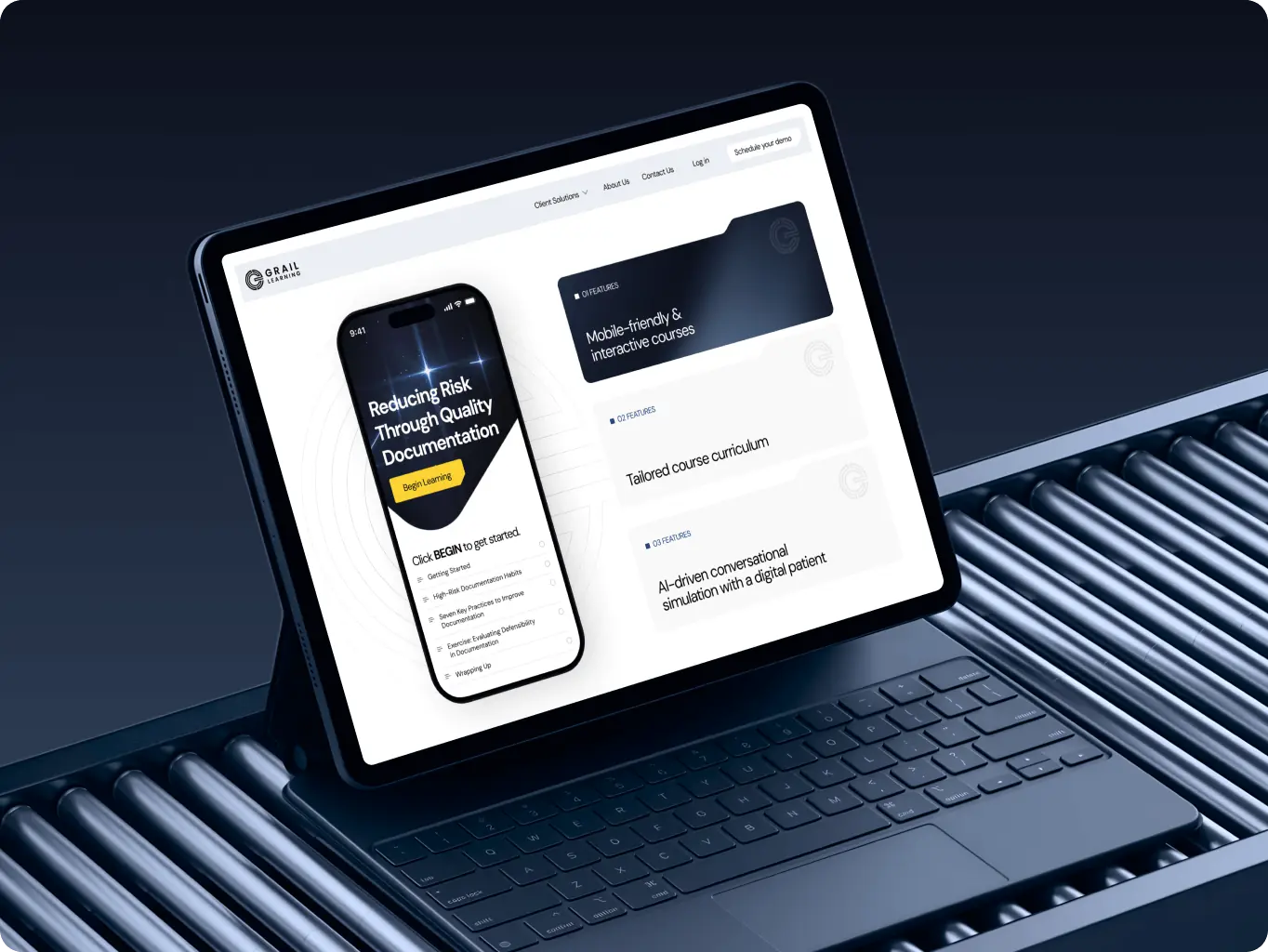 Grail Learning – risk management platform for modern healthcare teams - Website Development - Photo 6
