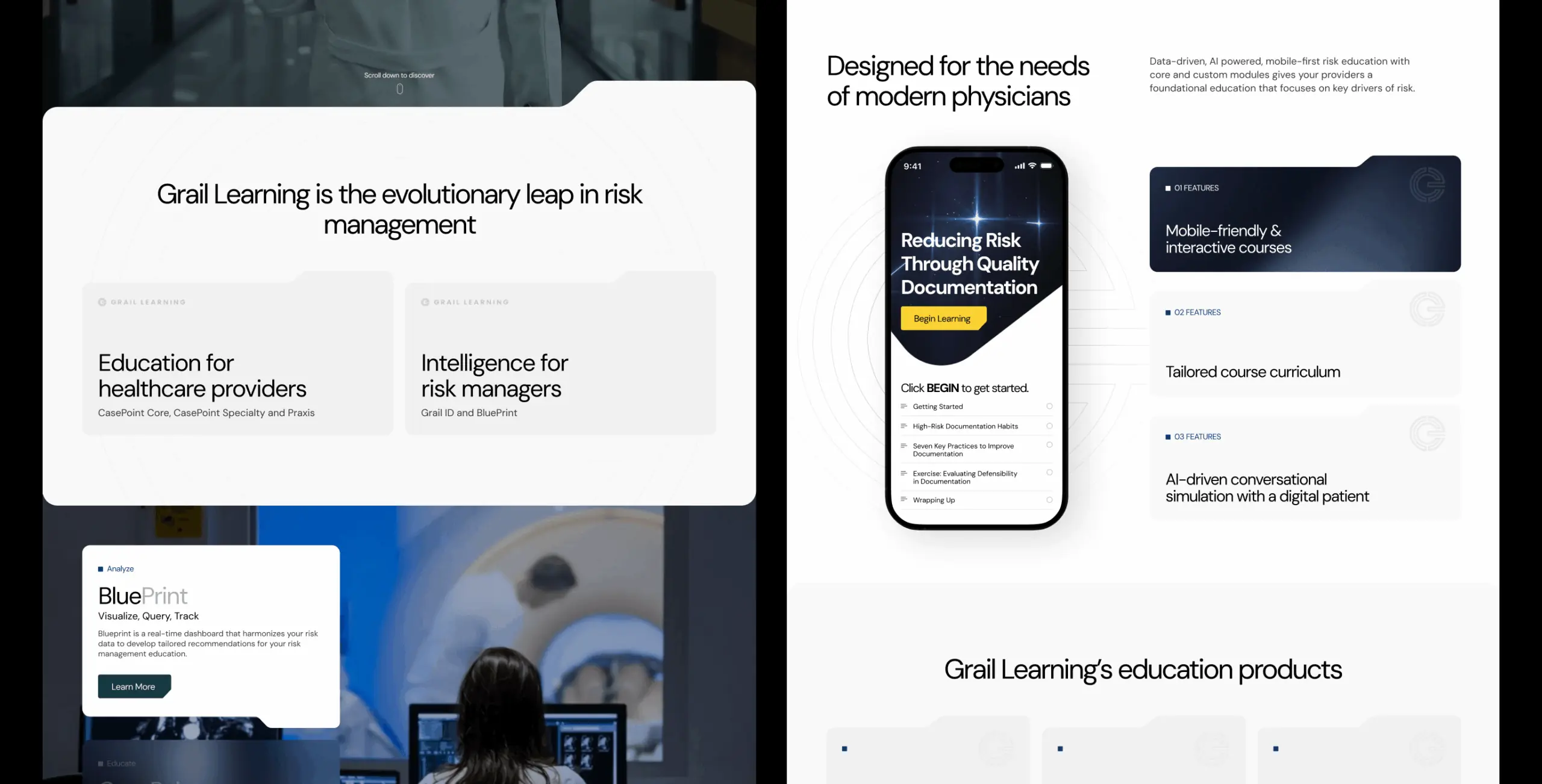 Grail Learning – risk management platform for modern healthcare teams - Website Development - Photo 11
