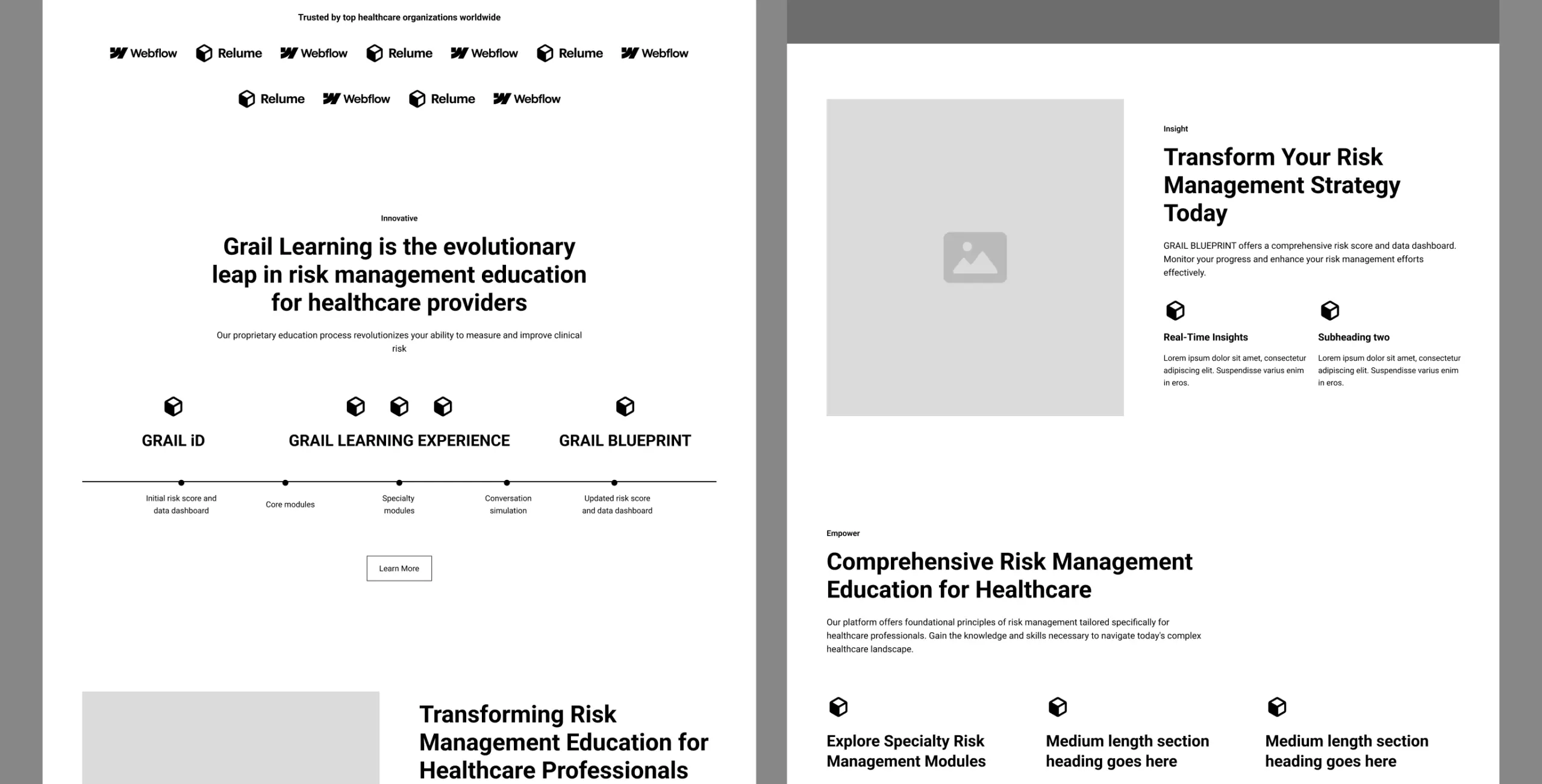 Grail Learning – risk management platform for modern healthcare teams - Website Development - Photo 10